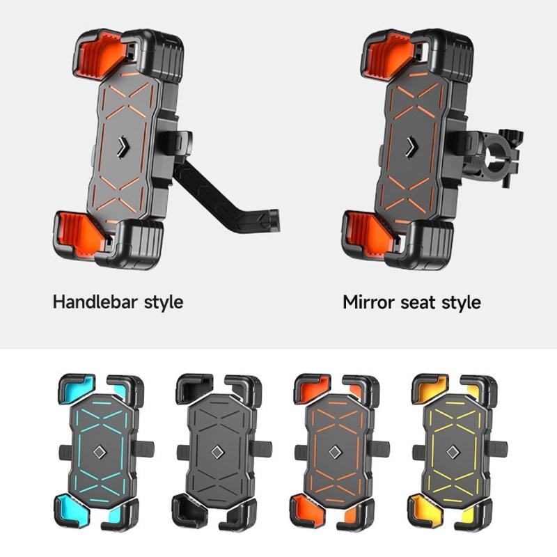 Bike Phone Mount Stand NonSlip Anti-Vibrations Universal Bike Handlebar Adjustable Phone Mount Clip Easily to Install