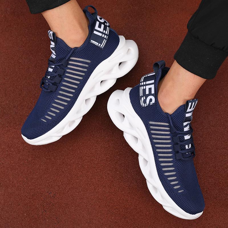 

Мужские летние кроссовки Новые спортивные кроссовки Мужские Амортизирующие Скакалка Сетка Дышащие Противоскользящие Черные Мужские Спортивные Кроссовки 37