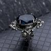 Sea Blue Topaz Ring Vintage Thai Silver Goose Egg Hand Jewelry