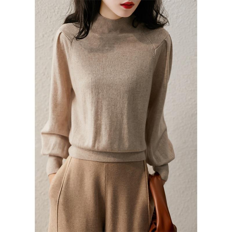 Autumn and Winter Multi-color Croissant Sleeve Knitted Sweater Women's Spring and Autumn New Sweater Bottoming Shirt