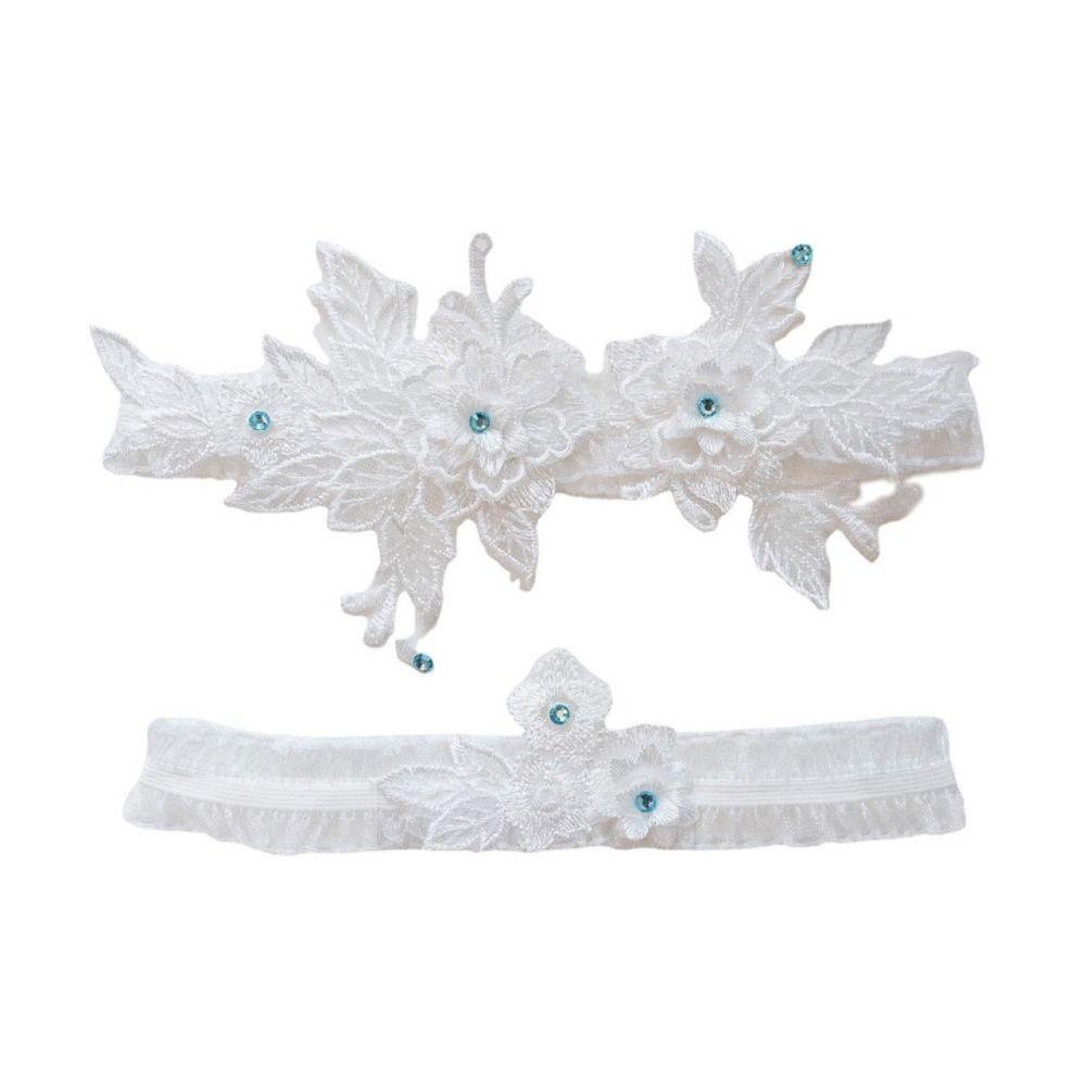 Wedding Lace Garter Ring Rhinestones Thigh Leg Belt Fashion Bride Thigh Garter  For Women