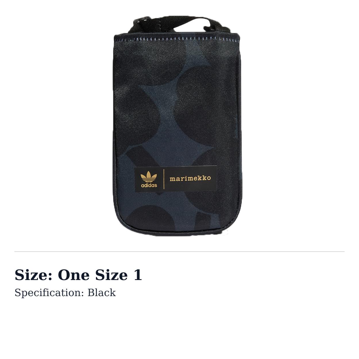 Adidas Originals Trefoil Polyester Crossbody Bag Regular Womens Black H09155 One Size 1