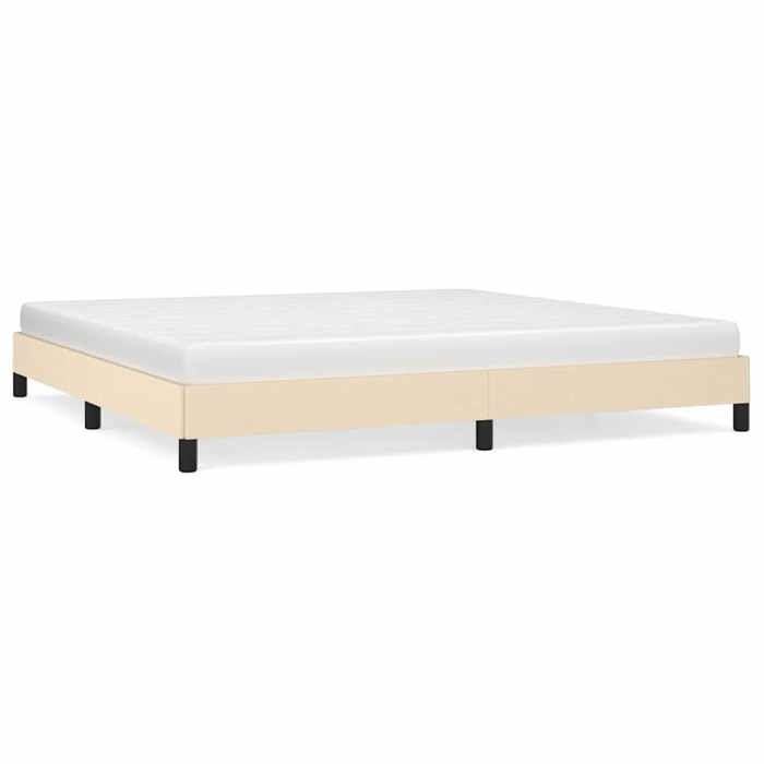 Cadre de lit - MAISON EXCLUSIVE - Cadre sans matelas 200x200 cm - Tissu crème - Sommier à lattes