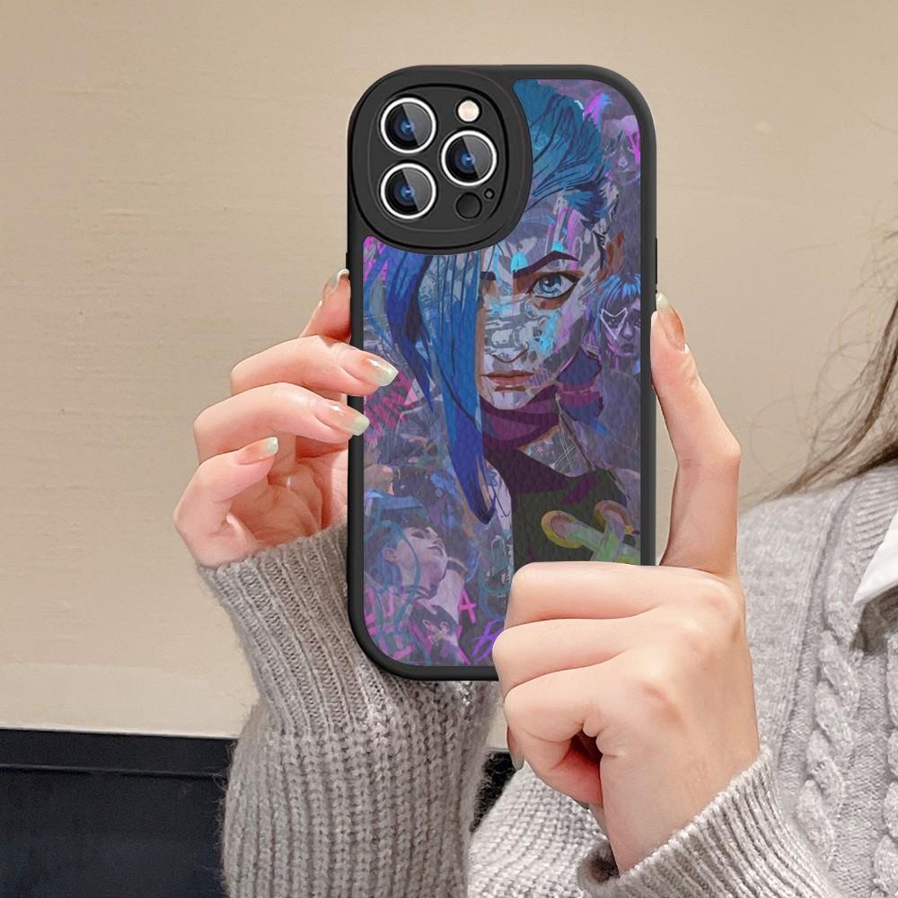 

Чехол для телефона Arcane Jinx-Vi из твердой кожи для iPhone 16 15 14 13 12 Mini 11 14 Pro Max Xs X Xr 7 8 Plus Fundas iPhone 15 pro
