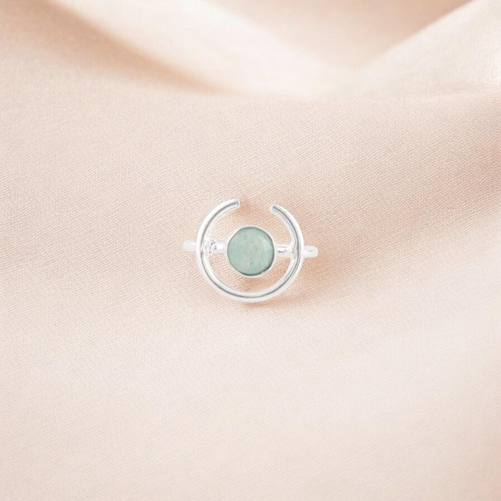 

Кольцо из стерлингового серебра 925 с амазонитом Украшения из драгоценных камней ручной работы Подарок на помолвку RR-54-27 13