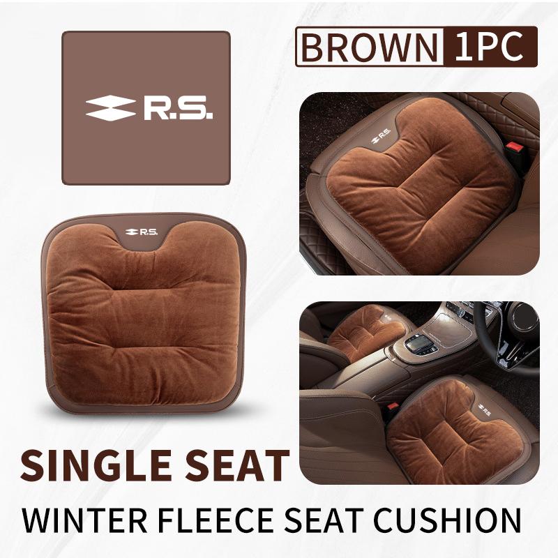 Car Flannel Booster Pad Seat Cover Plush Winter Cushion Warm For Renault Symbol Clio 3 4 Sparco Dacia RS Megan Scenic Espace AA7