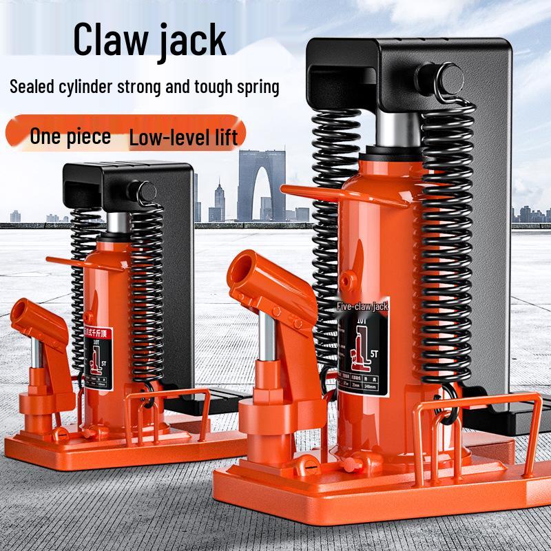 Heavy-Duty Hydraulic Claw Jack with Duckbill Lift, 5/10 Ton Capacity, Up To 30 Tons