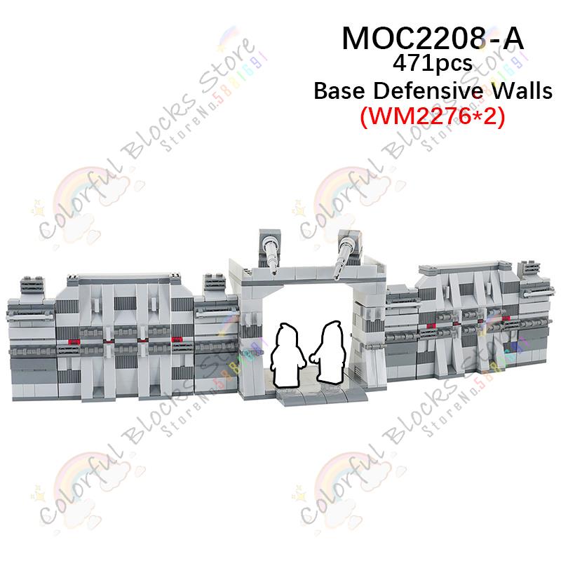 Military Architecture MOC Building Blocks DIY Base Defense Wall Postwar Breakage House Scene Model Assembly Bricks Toys For Kids