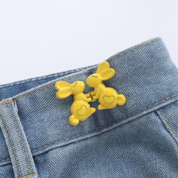 Rabbit Shape Adjustable Jean Button Waist Buckle Snap Pants Buckle Fastener