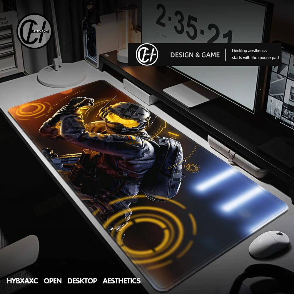 Tom Cclancys Rrainbow 6 Ssiege Game Mouse Pad Antislip Rubber Locked Edge Thickened Laptop Gaming Large Xxl Desk Mat Hybxaxc