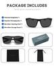 PRIVEL TR90 XXL Oversized 159mm Sports Polarized Sunglasses with Big Wide Head for Outdoor and Rubber Black Polarized Extra Large Fit Men's
