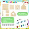DIY Birdhouse Building Kit Wooden Educational Craft Painting Set Hands-On Art Project for Kids Home School Classroom Camp Decor