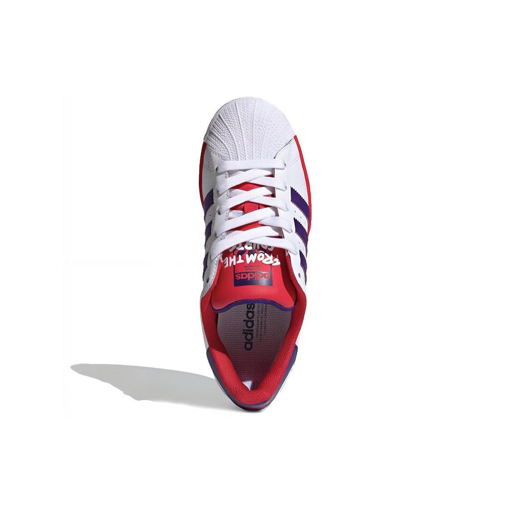 adidas Scarpe da Skateboard Basse Originals J Ammortizzate per Bambini Bianco Viola Rosso Adolescenti FV3666