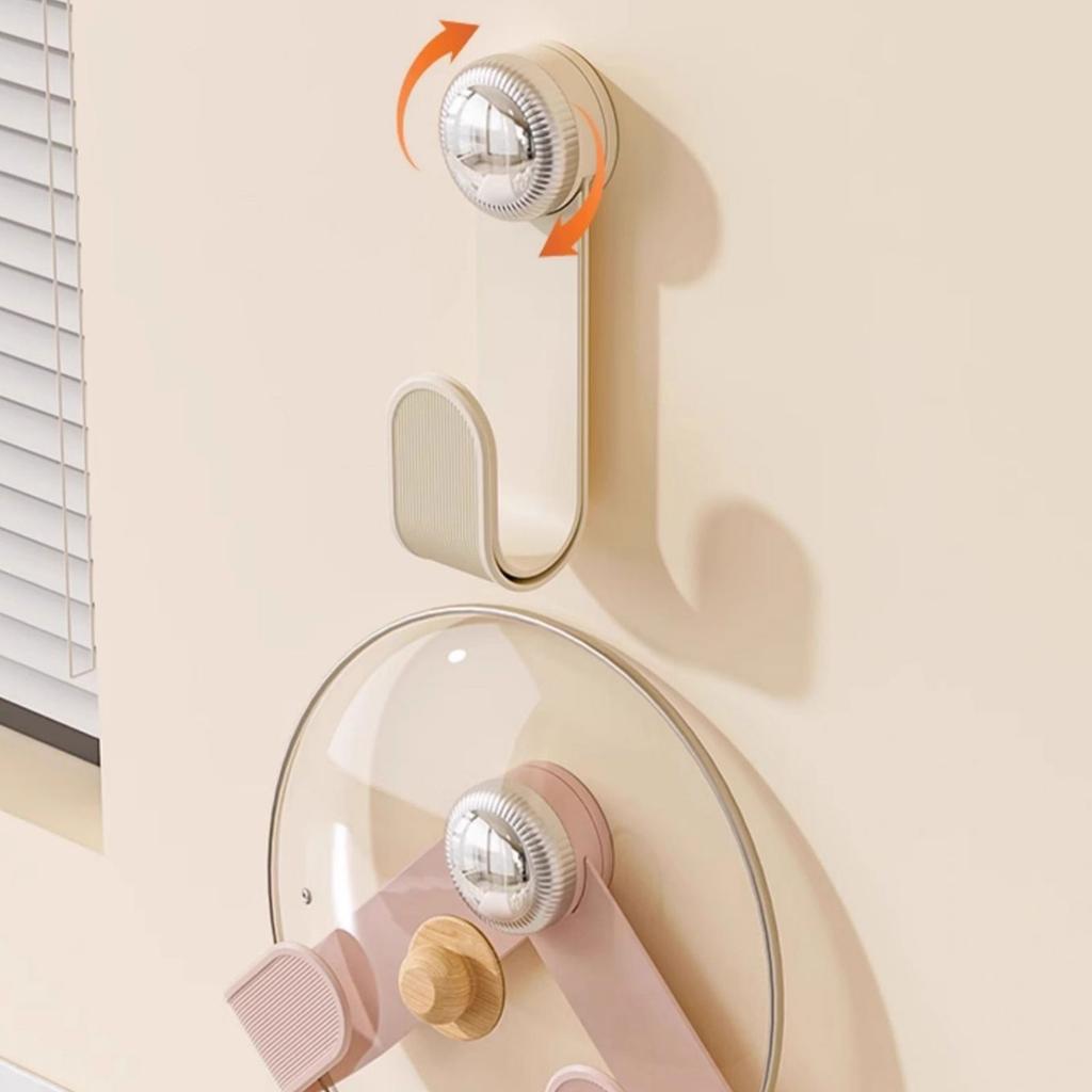 2Pcs Wall Mounted Pan Cover Rack with Suction Cup Pot Lid Holder Pan Cover Storage Holder Wall Hanging Pot Lid Rack