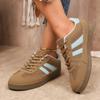Large Size Women's Spring and Autumn New Soft-soled Versatile Little White Shoes Comfortable Color Matching Flat Baseplate Shoes Women