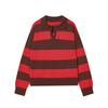 Maglione Polo a Righe in Maglia Stile Chic Francese da Donna - Top Autunno/Inverno