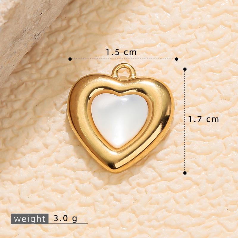 Нержавеющая сталь Сердце-образное ожерелье с микро-инкрустацией бриллиантами