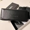 Chanel Black Quilted PU Leather Glasses Case, Luxury Sunglasses Storage Box