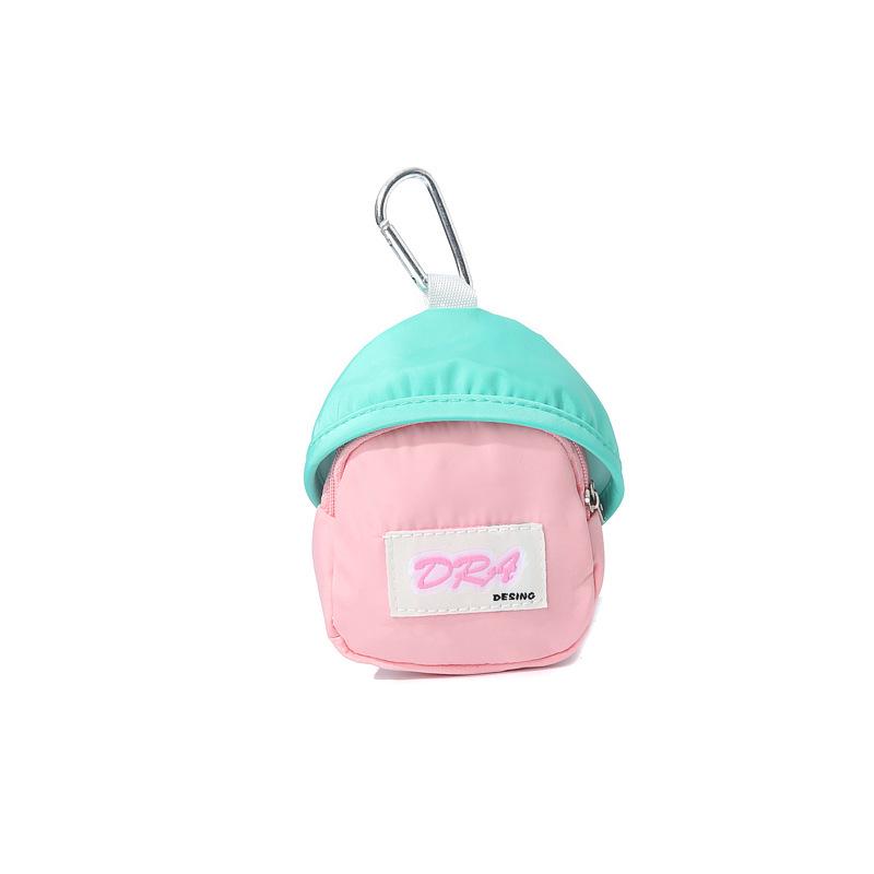 Mini Portable Candy Color Backpack Pendant: Mobile Phone, Earphone, Coin, and Key Storage Bag.