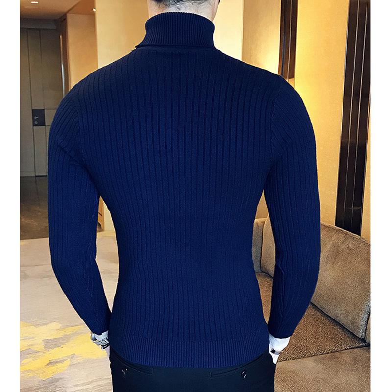 Pánský pletený svetr s rolákem Slim Fit – kolekce podzim/zima 2023
