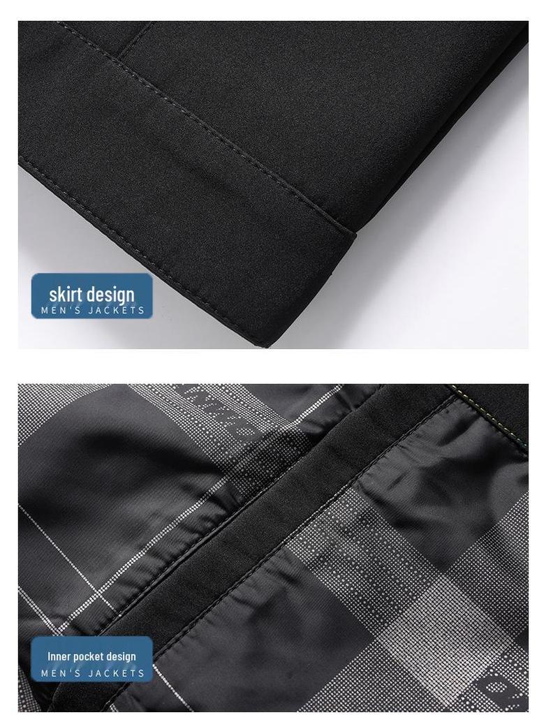 Men's Casual Lapel Jacket for 40-80 Year Olds: Spring & Autumn Wear