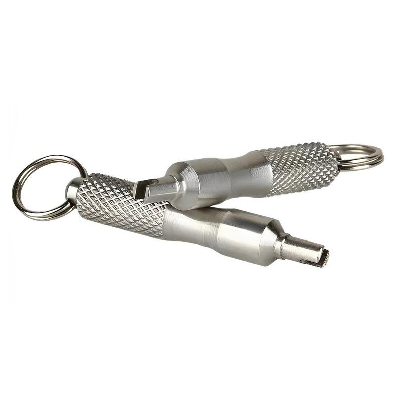 Portable Keychain Valve Core Remover Tool Stainless Steel Key Ring Spanner for Car Motorcycle ATV Bike Tire Repair Universal