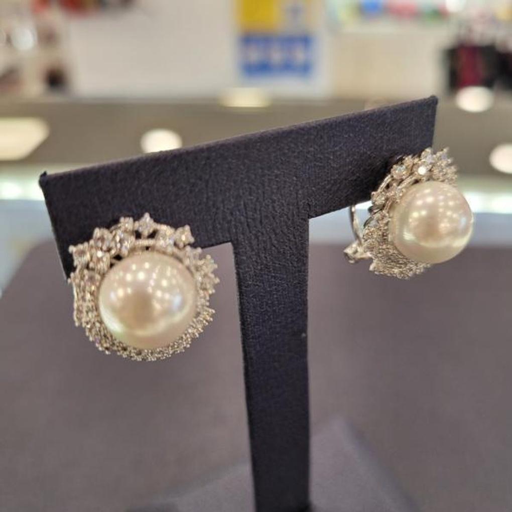 Wedding Pearl E One-Touch Earrings AAAERJJ0003WHF