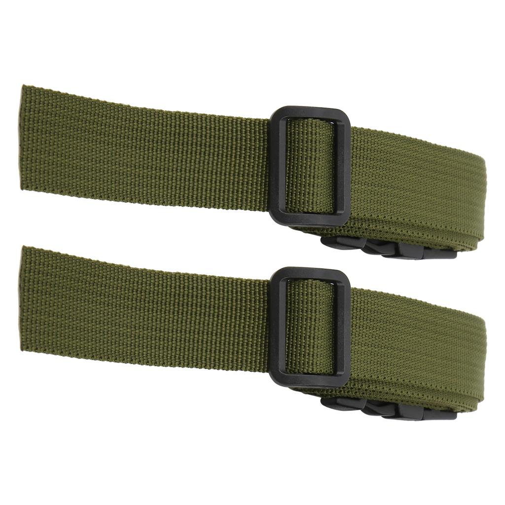 2Pcs Adjustable Straps 150x2.5cm Travel Luggage Fixing Strapping Belts with BucklesGreen