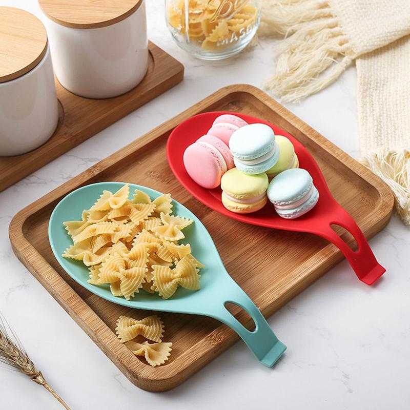Ceramic Spoon Rest Large Utensil Holder Heat Resistant for Cooking Coffee Kitchen Non Slip Surface