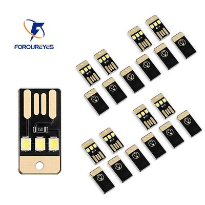 Paquete de 20 minilámparas de noche para libros, 2835SMD, 5 V, 0,2 W, luz LED USB para banco de energía, ordenador portátil