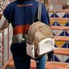 COACH Court Canvas With Leather Backpack Medium Womens White Brown