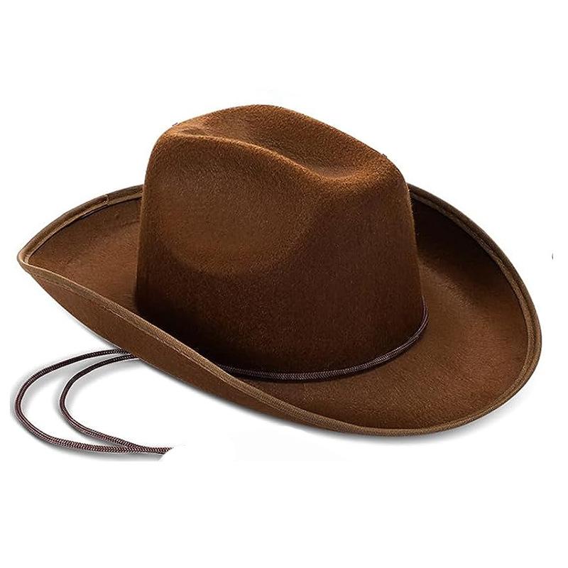 White Hemming Cowboy Hat, Western Cowboy Hat, Thick Material Black and White Hemming Rope Dick Cowboy Hat