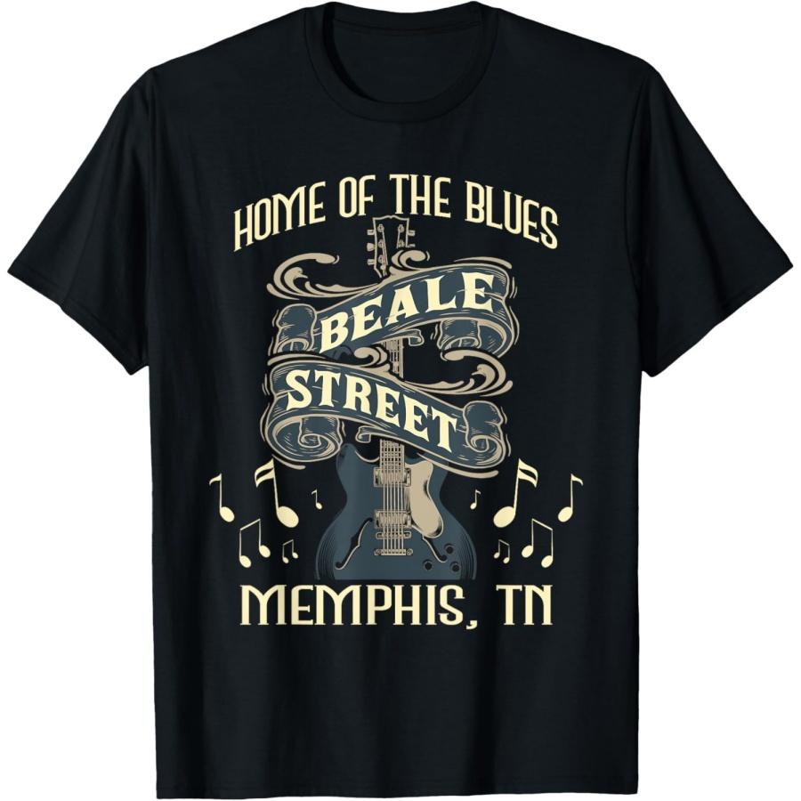 Dom Bluesa Beale Street Memphis - Koszulka Muzyk Gitarzysta