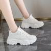 Modische Klobige Sneaker Damen Trends 2024 Herbst weiß Dad Schuhe für Frau Mode Mesh atmungsaktiv Plateau Sneaker Damen Joggingschuhe