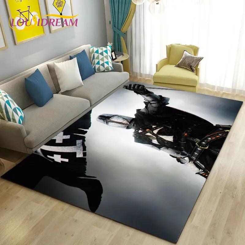 Cavalier Knight Templar Crusaders Game Area Rug Large,Carpet Rug for Living Room Bedroom Sofa Doormat Kitchen,Non-slip Floor Mat