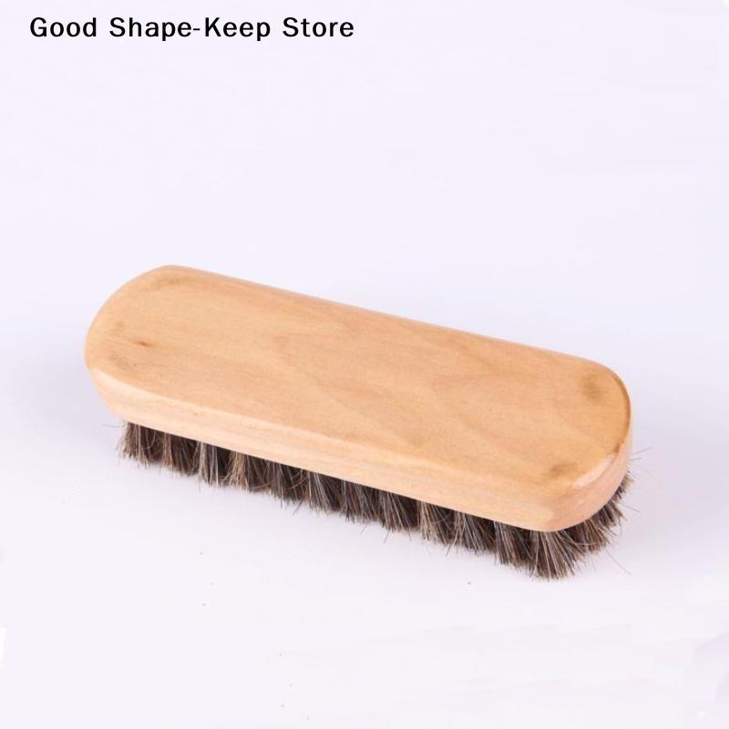 1/3Pcs Horse Hair Wood Brush Handle Dashboard Details Polishing Leather Shoe Care And Cleaning Shoe Brush And Cleaning Brush