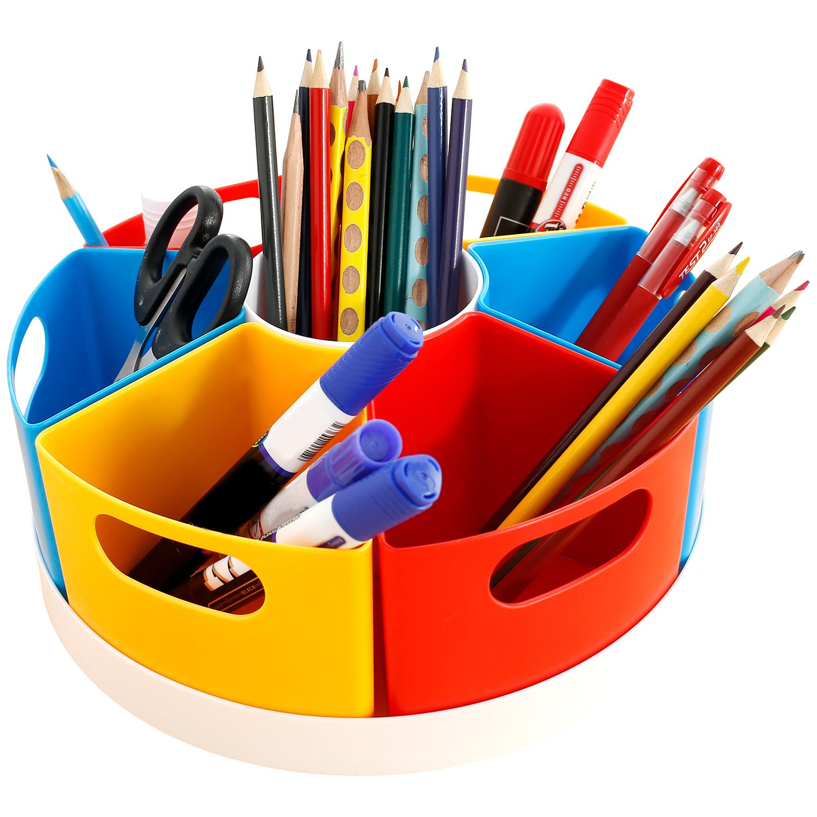 

10/12 дюймов, вращающийся на 360° органайзер для художественных принадлежностей, органайзер для хранения ручек и мелков, портативный вращающийся контейнер для хранения маркеров, стол