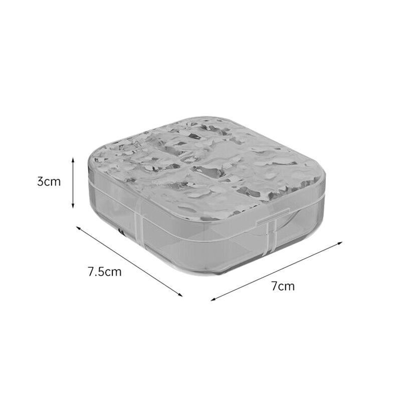 4/6Grid Portable Water Ripple MedicineBox Medicine Packaging Box Travel Carrying Mini Sealed Plastic Travel Medication Organizer