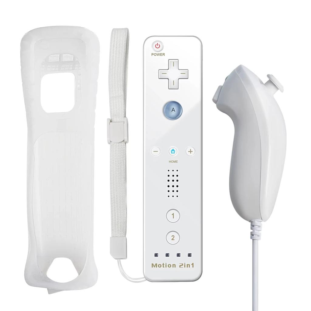 NEW Controller for Nintendo Wii, Wii Remote with Silicone Case and Strap Compatible with Nintendo Wii/Wii U/Wii Mini with Motion