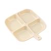 Multi-compartment Side Dish Plate for Dipping Sauces and Kitchen Storage