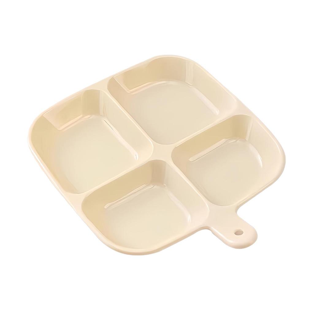 Multi-compartment Side Dish Plate for Dipping Sauces and Kitchen Storage
