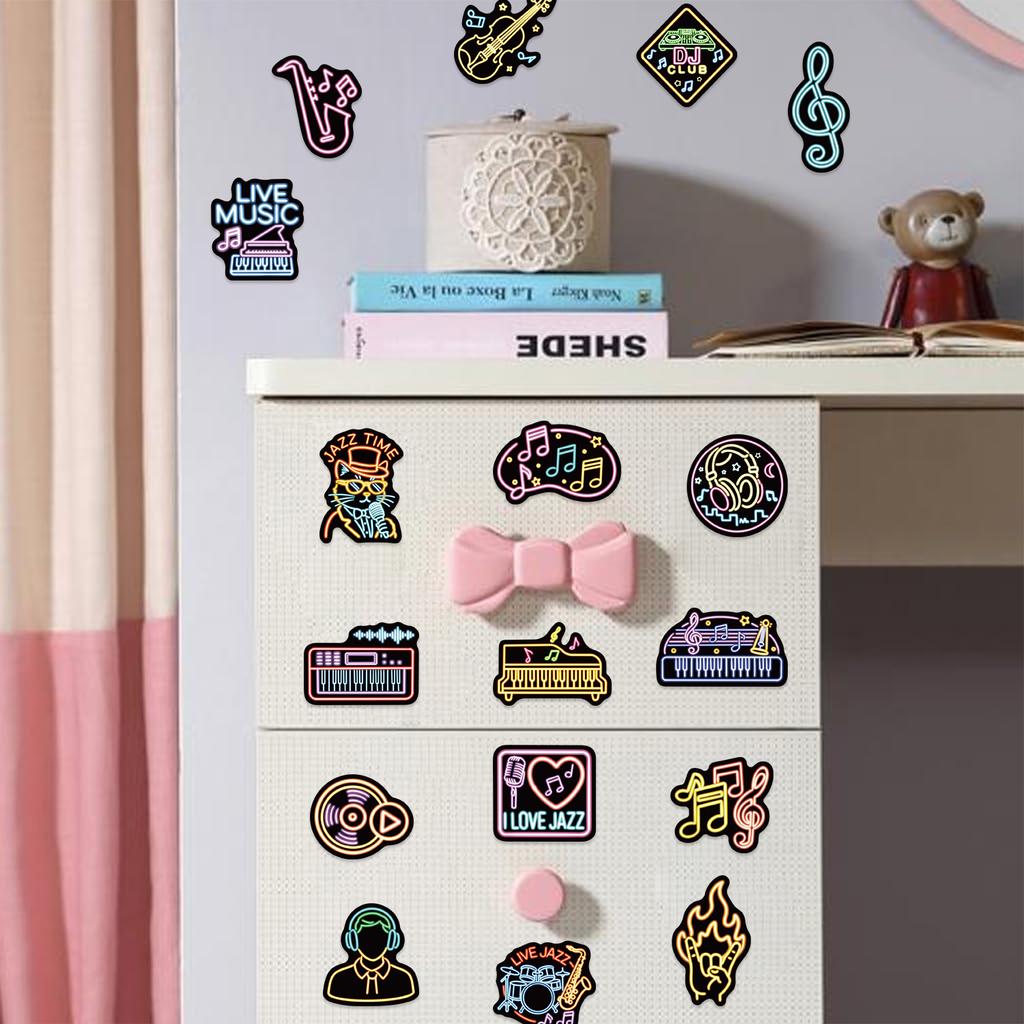 50-100PCS Cartoon Music Symbol Graffiti Stickers Decorative Guitar Notebook Luggage DIY Waterproof