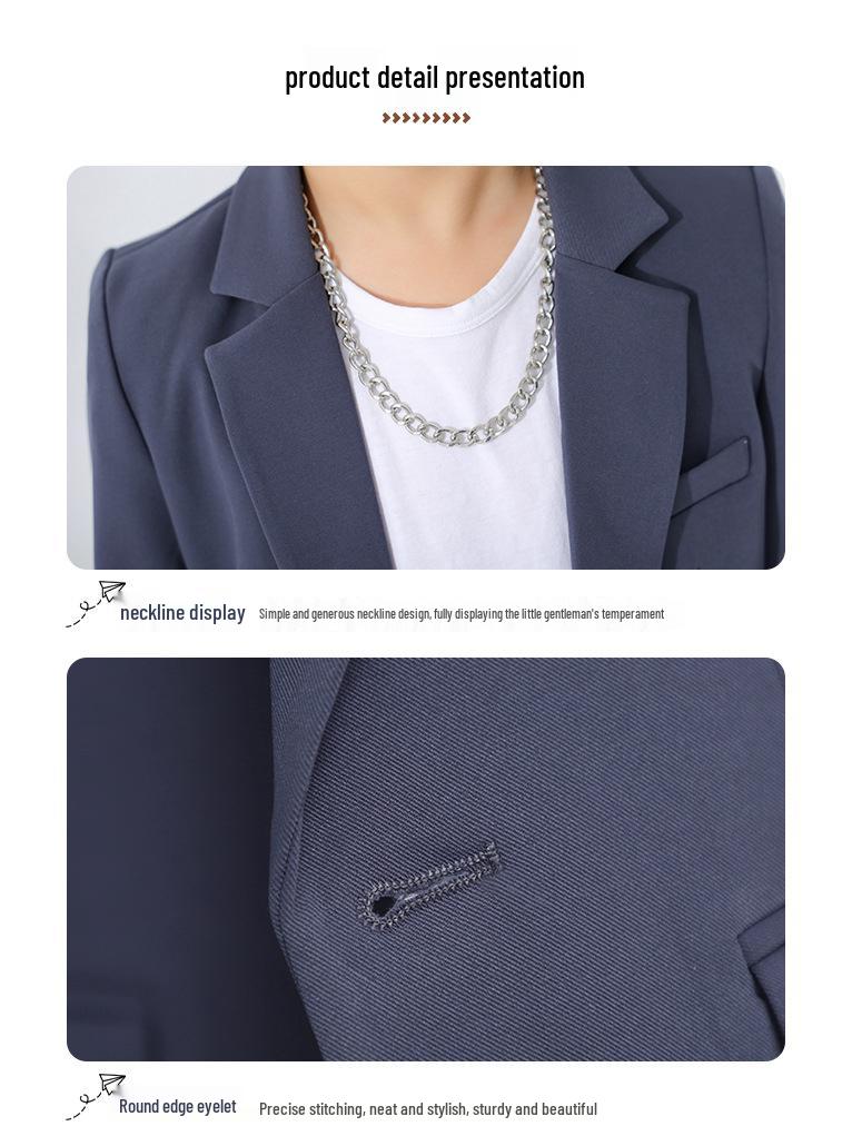 Boy's Spring/Summer Casual Blazer Set - Toddler Hosting & Photography Outfit, Flower Boy Wedding Suit