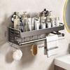 Space Aluminum Suction Bathroom Storage Rack