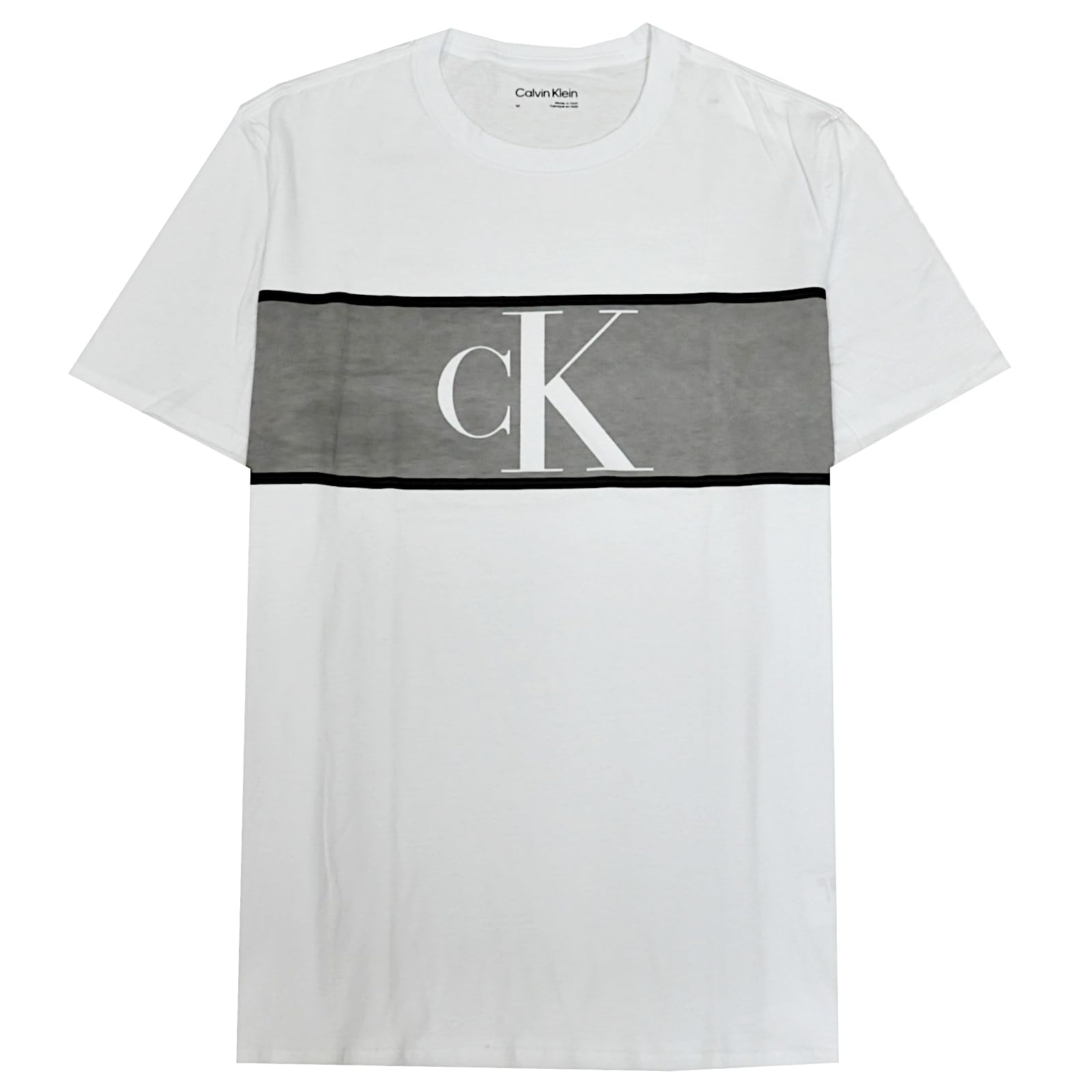

Calvin Klein cK Size L [Calvin Klein] Men s Short-Sleeve T-Shirt Gray/White [Used] белый