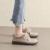 Hairy Shoes Women Wear Winter Single Shoes Lace-up Maillard Velvet Small Leather Shoes Women