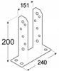 Bolt-Down Concrete Post Base , Galvanized