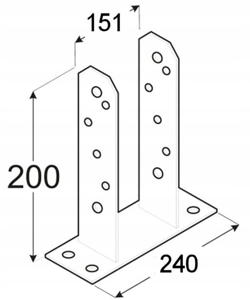 Bolt-Down Concrete Post Base , Galvanized