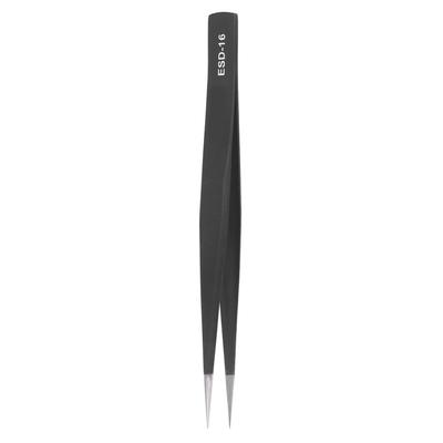 Multifunctional Pointed Anti Static Tweezers Stainless Steel Plastic Coated Repair Tweezers
