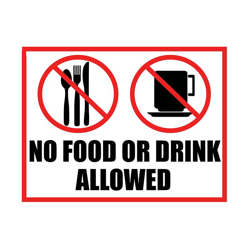 Prohibition Signs for Smoking Eating and Drinking Wall Stickers Door Bedroom Living Room Creative Waterproof Decoration Decals Sticker M231